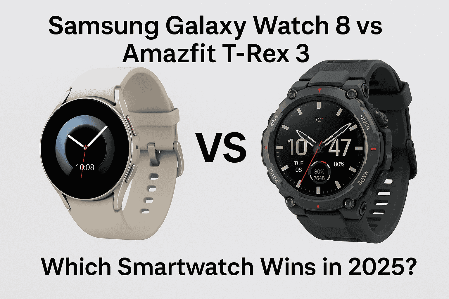 Samsung Galaxy Watch 8 vs Amazfit T-Rex 3: Which Smartwatch Wins in 2025?