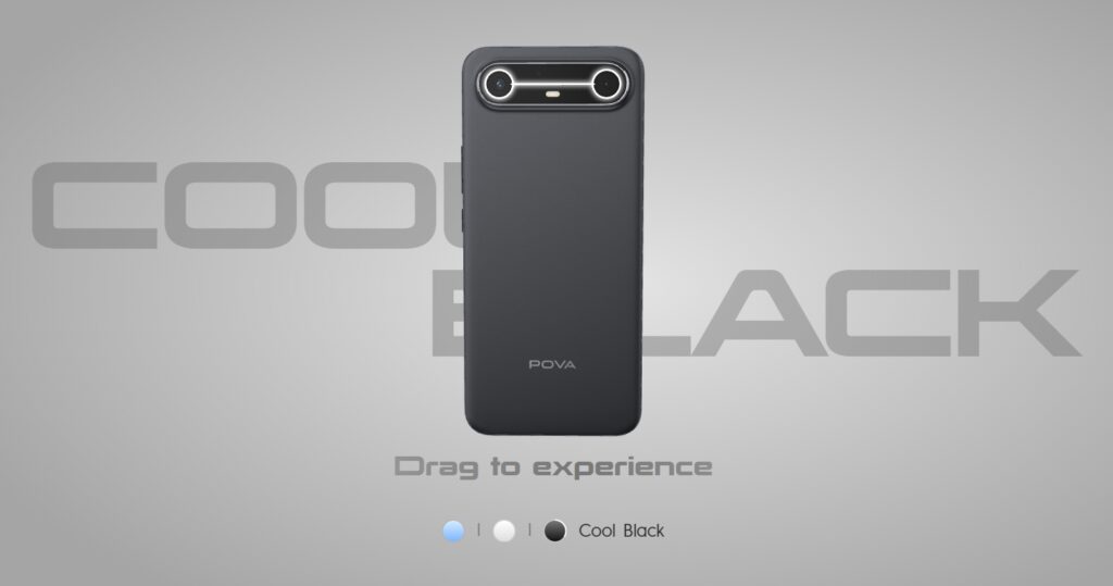 "Tecno Slim 5G, showing its thin profile"