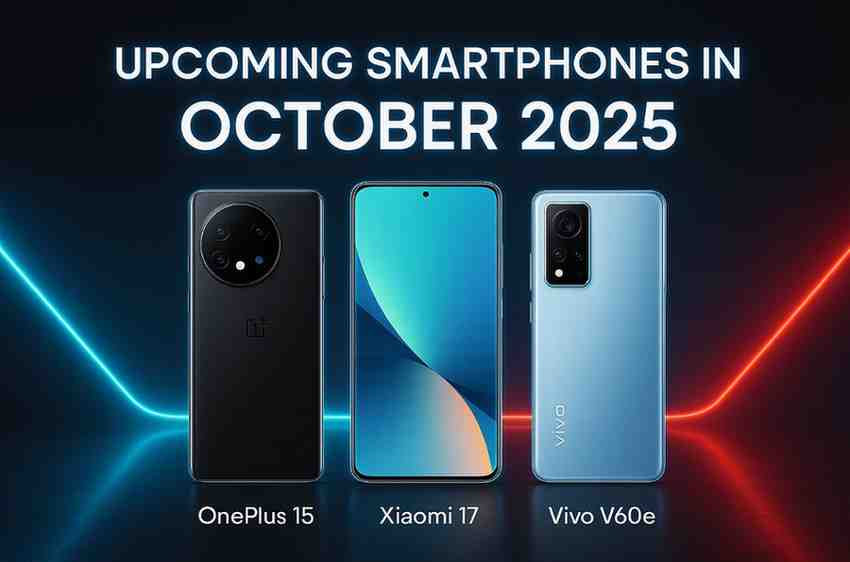 Mobiles launching in October 2025: OnePlus 15, Xiaomi 17, Vivo V60e, and more