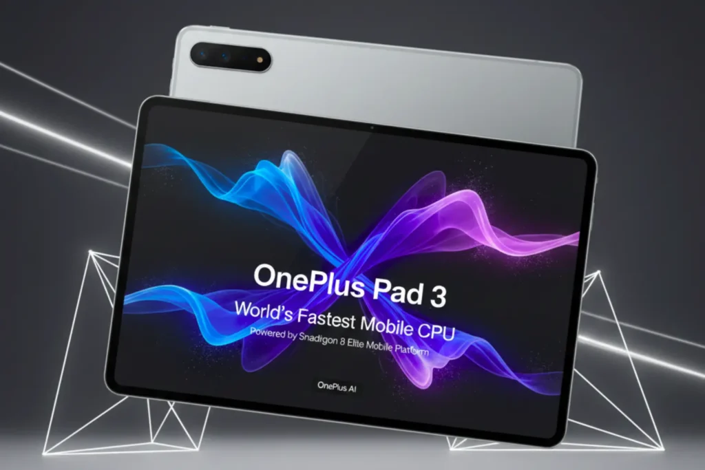 OnePlus Pad 3 Showing its deign and camera module
