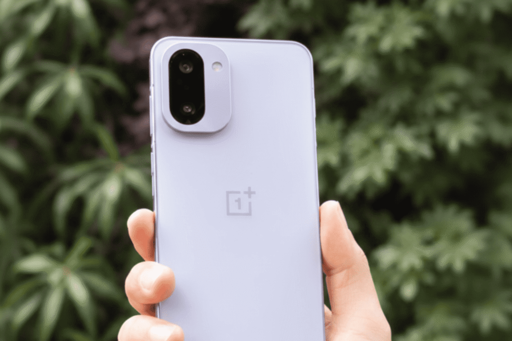 OnePlus 15R rear panel with dual camera setup and OnePlus logo