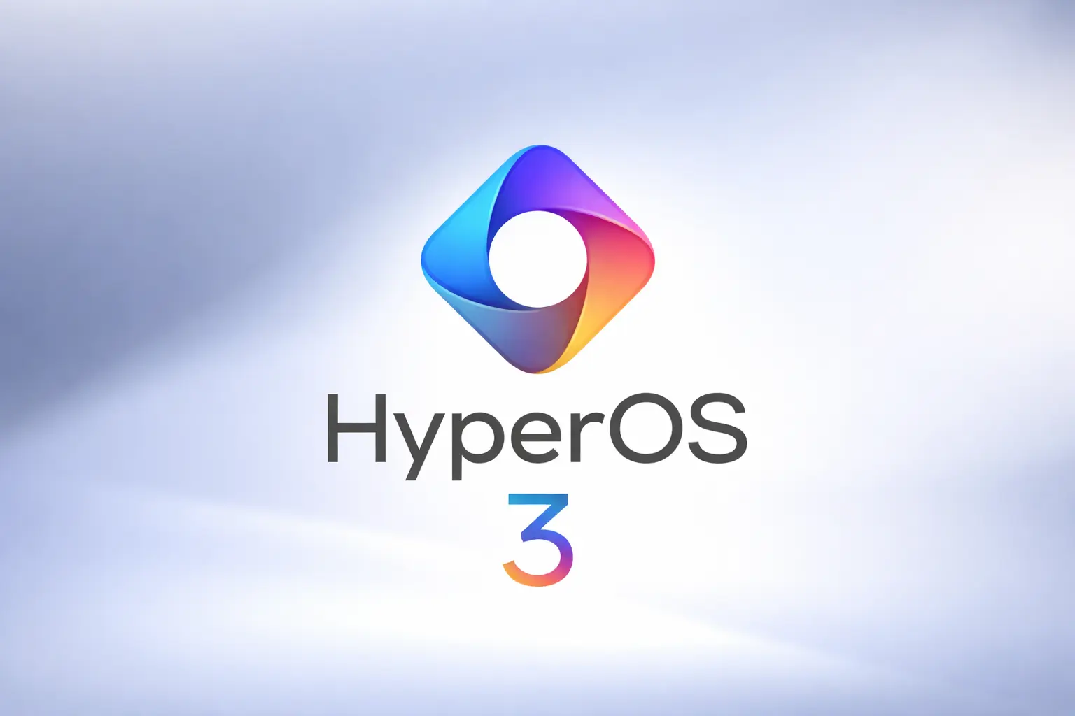 Official Xiaomi HyperOS 3 logo for the Android 16 stable update rollout.
