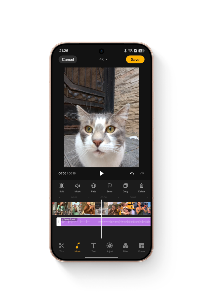 Oppo reno 15 showing the edit menu