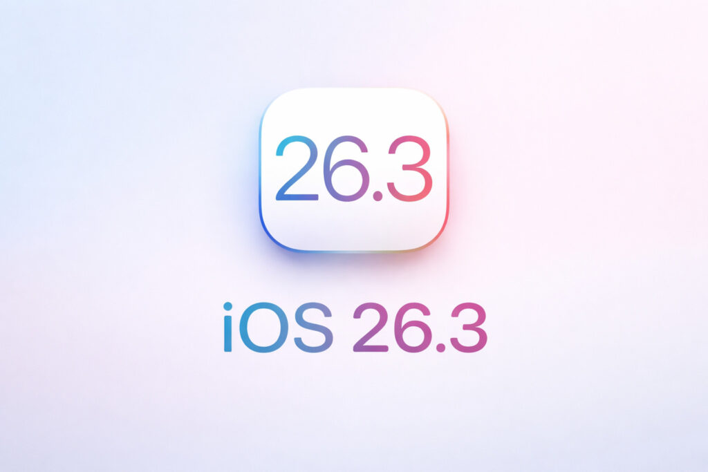iOS 26.3 update banner with the latest Apple software release