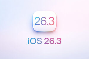 iOS 26.3 update banner with the latest Apple software release