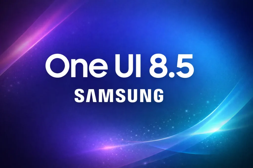 One UI 8.5 branding with bold Samsung logo