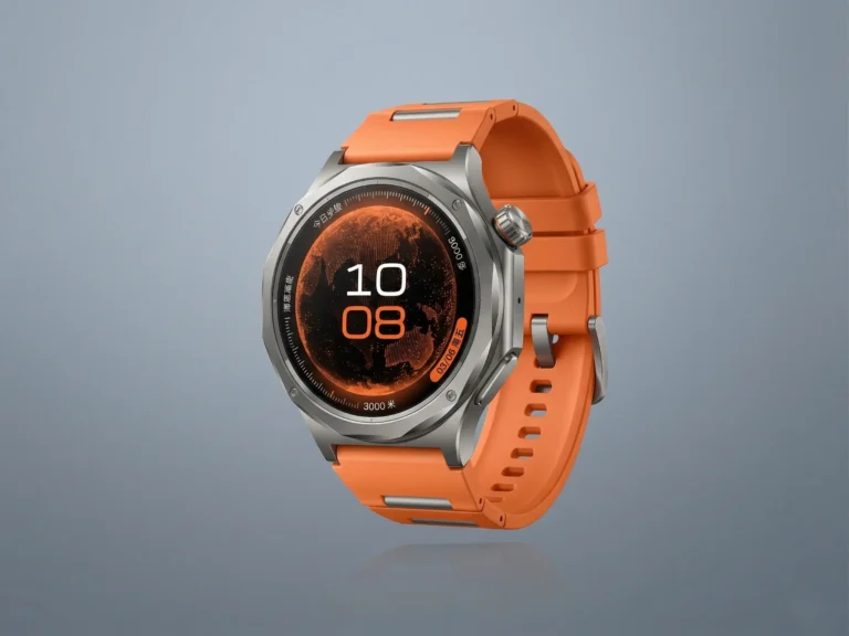 Oppo Watch X3 titanium smartwatch with orange strap and LTPO display