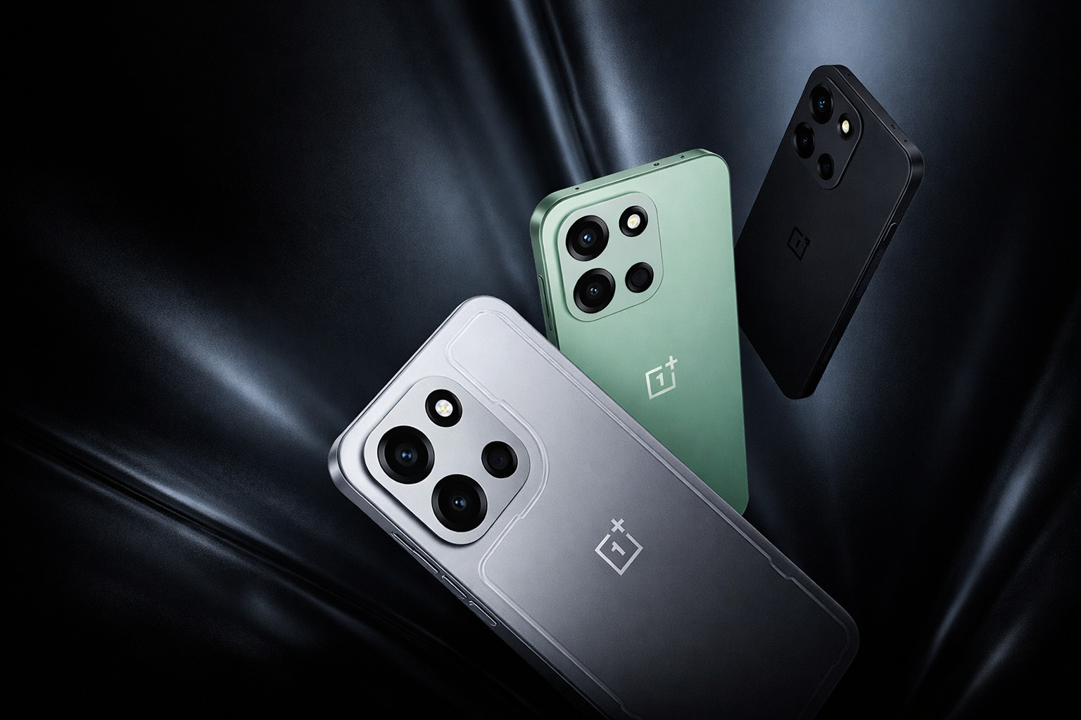 OnePlus Nord 6 shown in multiple colors with triple camera design and dark background highlighting rumored 9000mAh battery flagship-style design